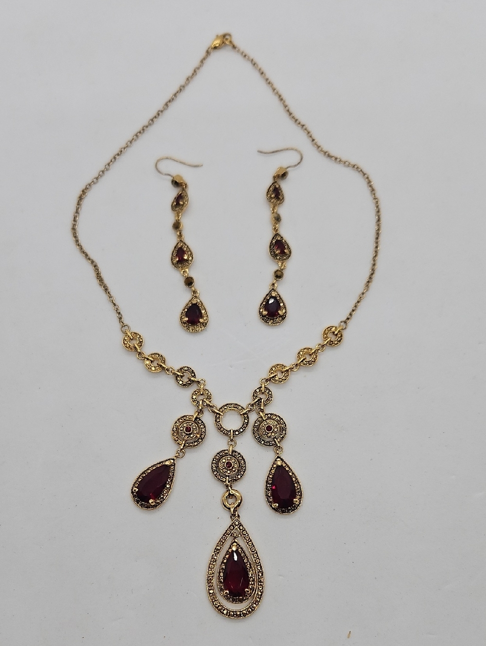 Monet Victorian-Inspired Necklace And Earrings